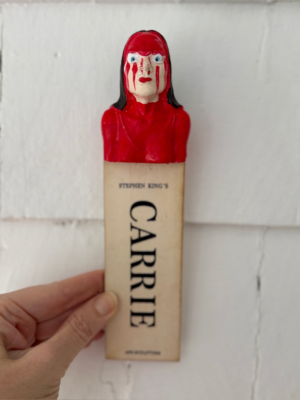 Vintage collectible AFS Sculpture Stephen King Bookmark, Carrie